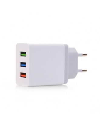 5V 2.4A 3 USB Wall Charger Travel Adapter Charging EU Plug
