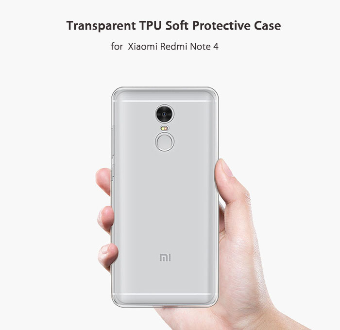ASLING Transparent TPU Soft Protective Case for Xiaomi Redmi Note 4 Ultra Thin Phone Protector